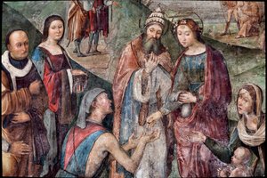Santa Cecilia da sus posesiones a los pobres (detalle)