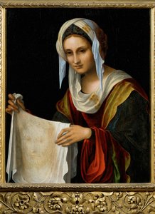 Santa Verónica, finales del siglo XV (pintura sobre madera) de Lorenzo Costa