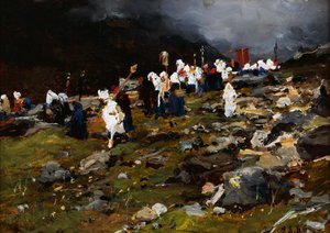 Procesión en alta montaña de Lorenzo Delleani