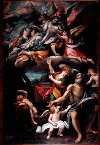 San Jerónimo mirando a la Santísima Trinidad (óleo sobre lienzo de Lorenzo Franchi