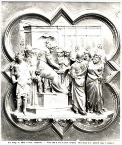 Poncio Pilato Lavándose las Manos, relieve de las puertas del Baptisterio, c.1403