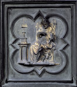 San Agustín, panel H de las Puertas Norte del Baptisterio de San Giovanni, 1403-24