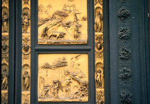 Las puertas del paraíso, Baptisterio, Florencia, Italia, 1425-1452 de Lorenzo Ghiberti