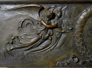 Dos ángeles, detalle del Relicario de San Zenobio. (Relieve de bronce, 1432-1442)