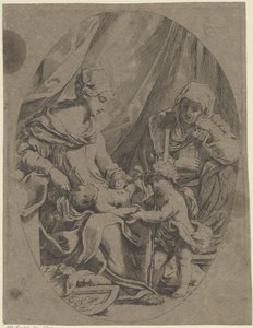 María con el Niño Jesús, el joven Juan Bautista e Isabel de Lorenzo Loli