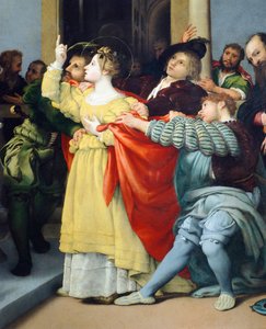 Retablo de Santa Lucía o Santa Lucía ante el juez de Lorenzo Lotto