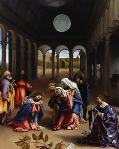 La despedida de Cristo de su madre de Lorenzo Lotto