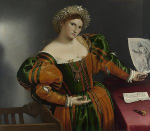 Retrato de mujer (Lucrecia) de Lorenzo Lotto