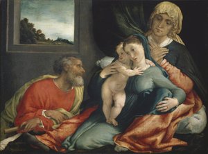 Sagrada Familia con los santos Ana y Joaquín, 1535?