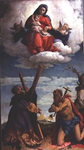 Madonna y Niño en Gloria con San Andrés y San Jerónimo