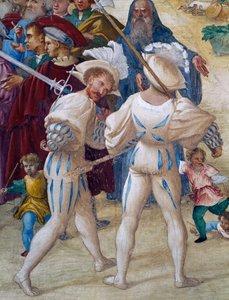 Martirio de Santa Bárbara (detalle de las Historias de Santa Bárbara) de Lorenzo Lotto