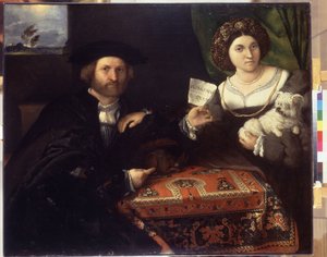 Retrato familiar. Pintura de Lorenzo Lotto (1480-1556), hacia 1523. Óleo sobre lienzo. Arte veneciano del Renacimiento. Museo del Hermitage, San Petersburgo de Lorenzo Lotto