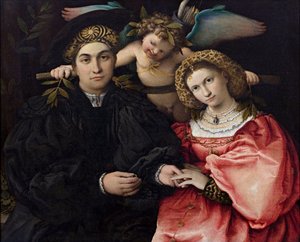 Retrato de Marsilio Cassotti y su esposa Faustina de Lorenzo Lotto