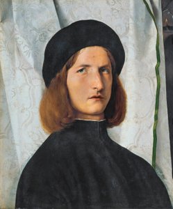 Retrato de joven con lámpara, 1508 de Lorenzo Lotto