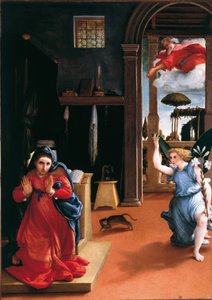 Anunciación de Recanati de Lorenzo Lotto