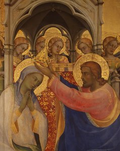 Coronación de la Virgen, detalle de Lorenzo Monaco