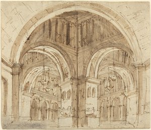 Diseño para un salón abovedado de Lorenzo Sacchetti