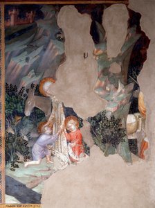 El encuentro entre María y Jesús con San Juan Bautista de niño, detalle de Lorenzo Salimbeni