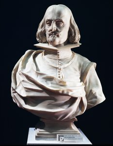 Busto de mármol de Domenico Petra, Iglesia de San Pedro en Maiella, Nápoles, Italia de Lorenzo Vaccaro