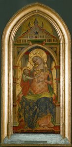 Virgen con el Niño, fondo de oro ... de Lorenzo Veneziano