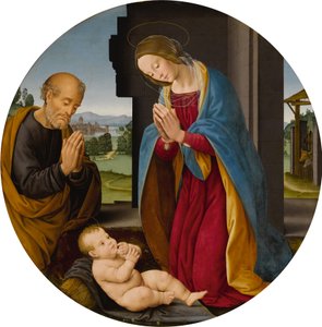 Adoración del Niño Jesús de Lorenzo di Credi
