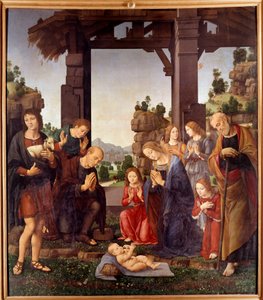 Adoración de los pastores de Lorenzo di Credi
