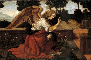 (detalle) La Anunciación de Lorenzo di Credi