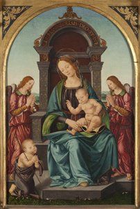 La Virgen con el Niño, el pequeño San Juan y los ángeles de Lorenzo di Credi