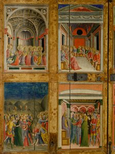 Relicario de las puertas de Santa Maria della Scala. panel interior de Lorenzo di Pietro Vecchietta