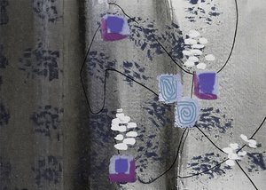 Elegante flujo abstracto en plata de Lori Ann Folz