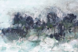 Abstracto de bosque brumoso
