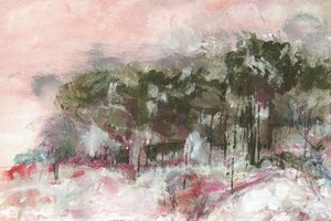 Sereno paisaje rosa