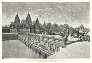 Entrada oriental al templo jemer de Preah Khan, Angkor, Camboya (grabado) de Louis (after) Delaporte