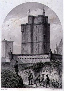 La Torre del Homenaje de Vincennes, grabado por Schroeder de Louis (after) Marckl