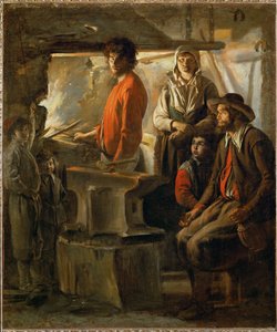 La fragua o: Un herrero en su fragua ... de Louis (attr. to) Le Nain