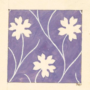 Diseño floral para textil impreso de Louis Albert DuBois