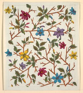 Diseño floral para textil impreso
