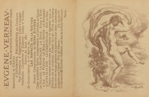 Desnudo danzante y anuncio de "Estampes décoratives" de Eugène Verneau [verso] de Louis Anquetin