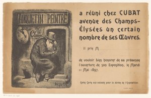 Invitación a una exposición de pinturas de Louis Anquetin