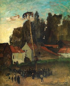 Escalar el polo (óleo sobre lienzo)