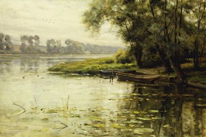 Pradera a la orilla del río; La Prairie au Bord de Fleuve de Louis Aston Knight