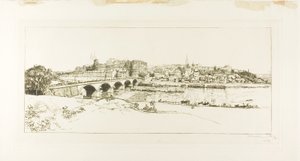 Angers: Vista panorámica de Louis Auguste Lepère