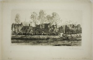 Orillas del Somme en Amiens de Louis Auguste Lepère