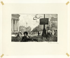 Esquina de la Rue Royale, lámina dieciséis de Le Long de la Seine et des Boulevards de Louis Auguste Lepère