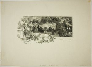 Cantina de la Madre Pichard, cerca de Gorge aux Loups de Louis Auguste Lepère