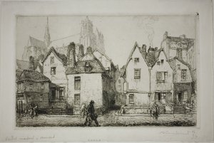Casas antiguas, Amiens de Louis Auguste Lepère