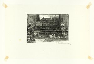 Descargadores de yeso, placa tres de Le Long de la Seine et des Boulevards de Louis Auguste Lepère