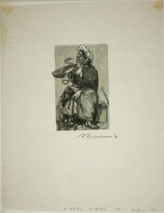 Mercader de serpientes de Louis Auguste Lepère