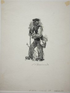 Cazador de serpientes de Louis Auguste Lepère