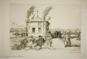 Taberna de camino a Billancourt de Louis Auguste Lepère